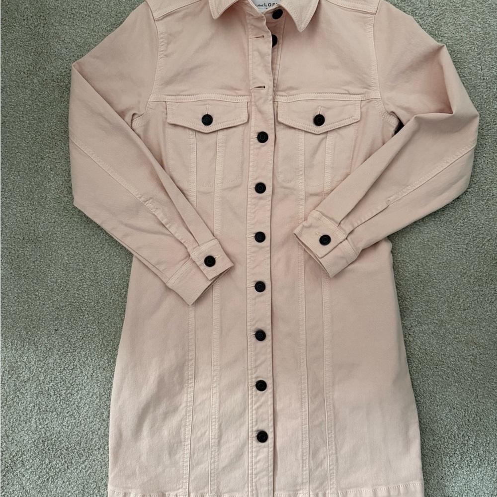 LOFT Pink Midi Dress